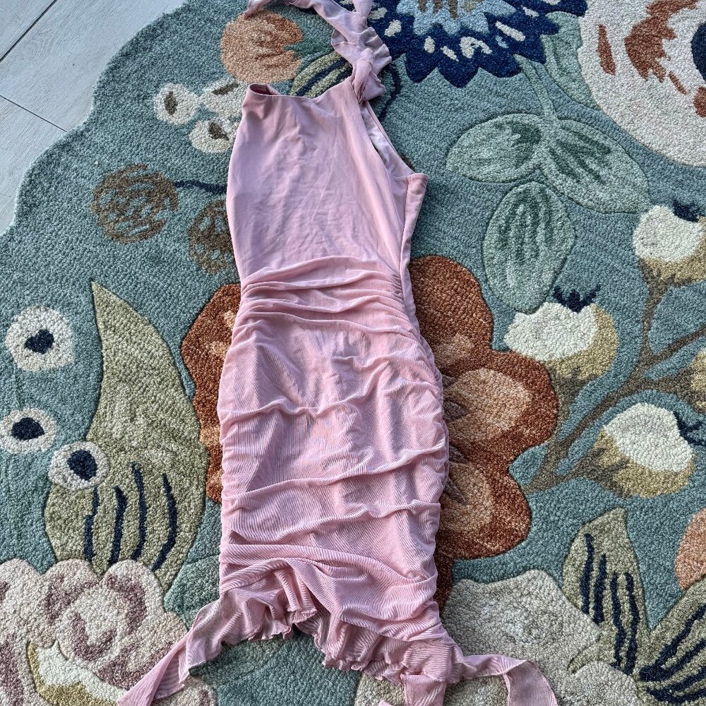 Oh Polly Pink Midi Dress